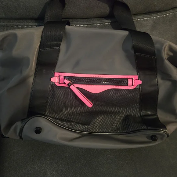 Rebecca Minkoff Black and Pink Duffle Bag - Picture 3 of 9